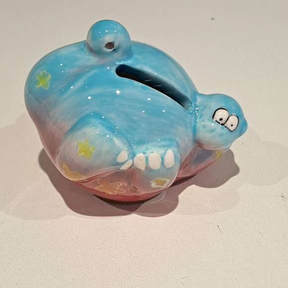 Other - Mini blue dinosaur bank
